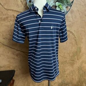 Ralph Lauren Navy Polo with White Stripes